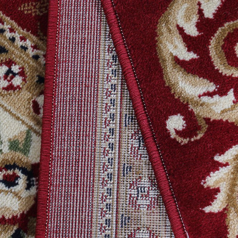 Beige Antiek gebied tapijt polyester medaillon printruimte vloerkleed antislip gebied tapijt voor salon