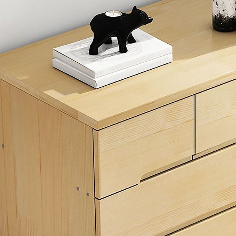 18" D Bedroom Wooden Storage Chest Dresser Modern Storage Chest with Drawers