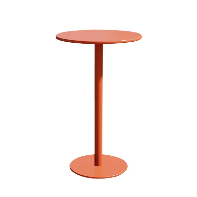 Contemporary Round Bar Table Set 1/3/4 Pcs Metal Bar Height Set