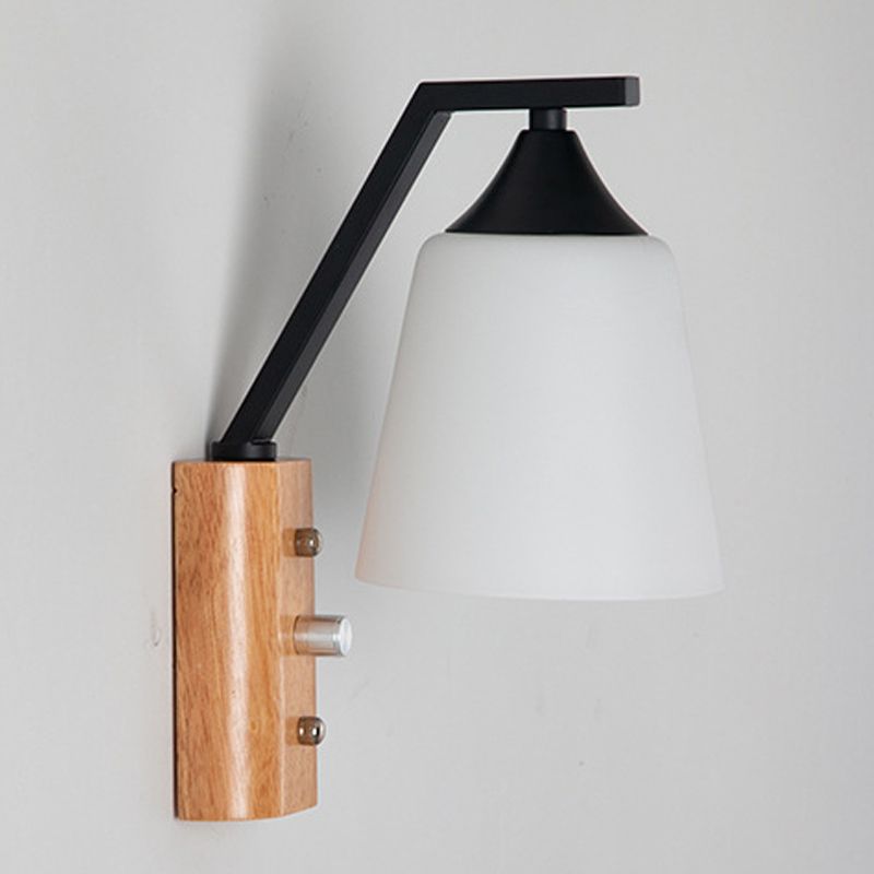 Glass Wall Light Fixture Modern Style Wall Lamp for Living Room