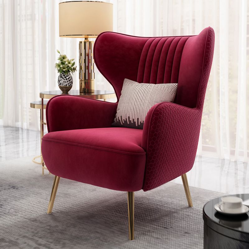 Scandinavian Wingback Chair, Accent Chair for Bedroom and Living Room