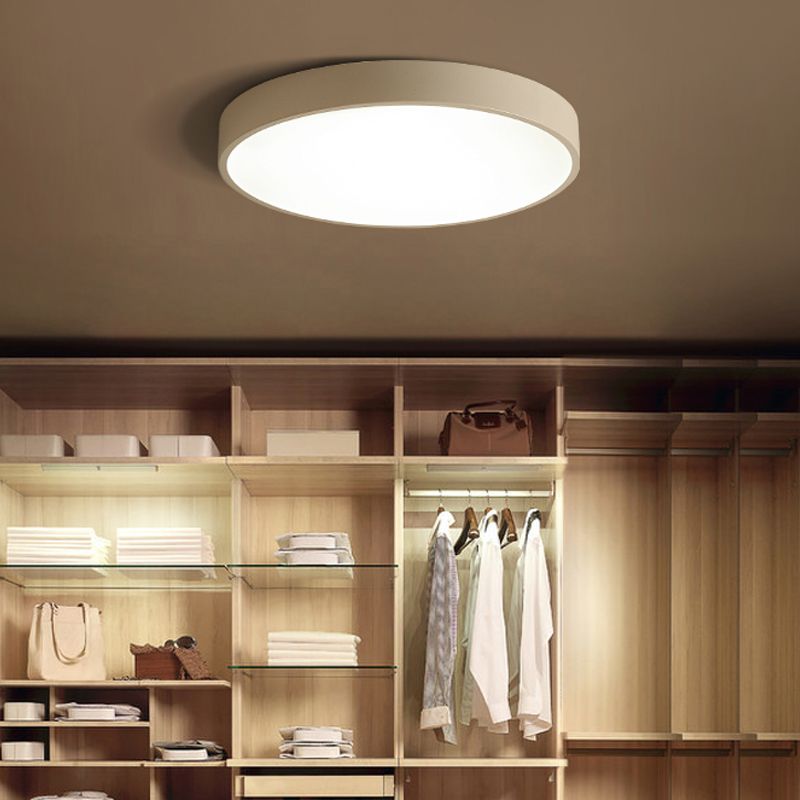 Luminaires de plafond encastrés de simplicité de lumière montée au plafond à LED ronde