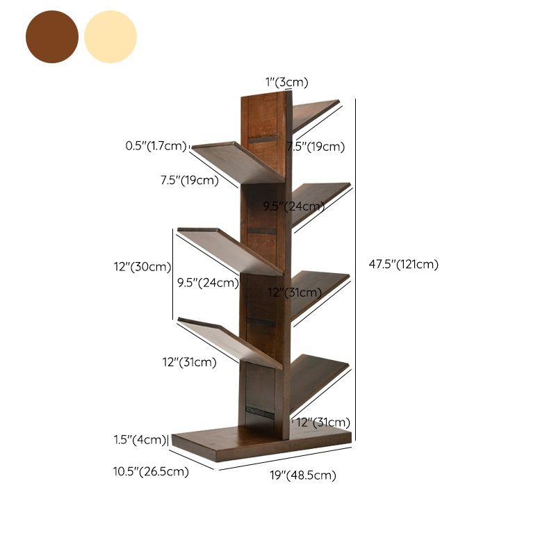 Scandinavian Open Storage Shelf Bookcase with Shelves for Home Office