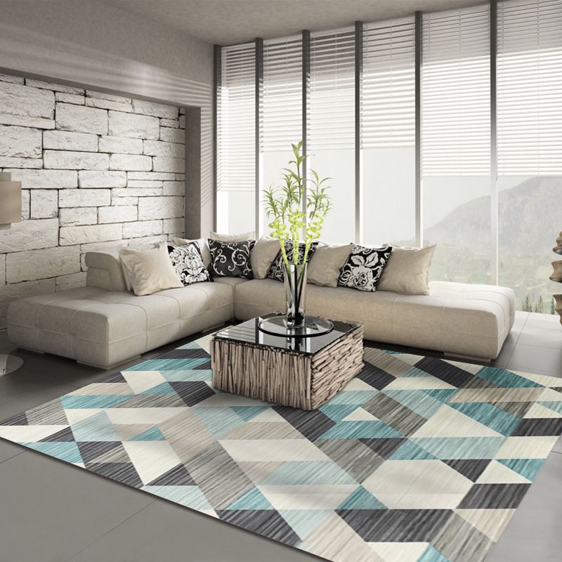 Simplicity Home Decoration Rug Graphic Pattern Area Carpet Polyester Non-Slip Backing Indoor Rug