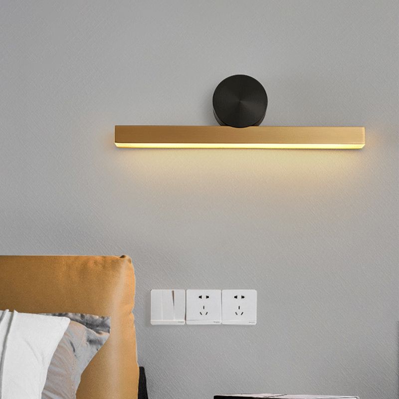 Minimal LED Sconce Light Fixture Acrylic Brass Vertical/Horizontal Square Tube Wall Lighting Ideas