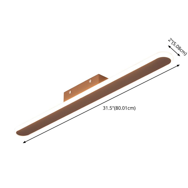Koffieafwerking Barvormige inbouwlamp Minimalisme Metalen LED-plafondgemonteerd licht voor gang