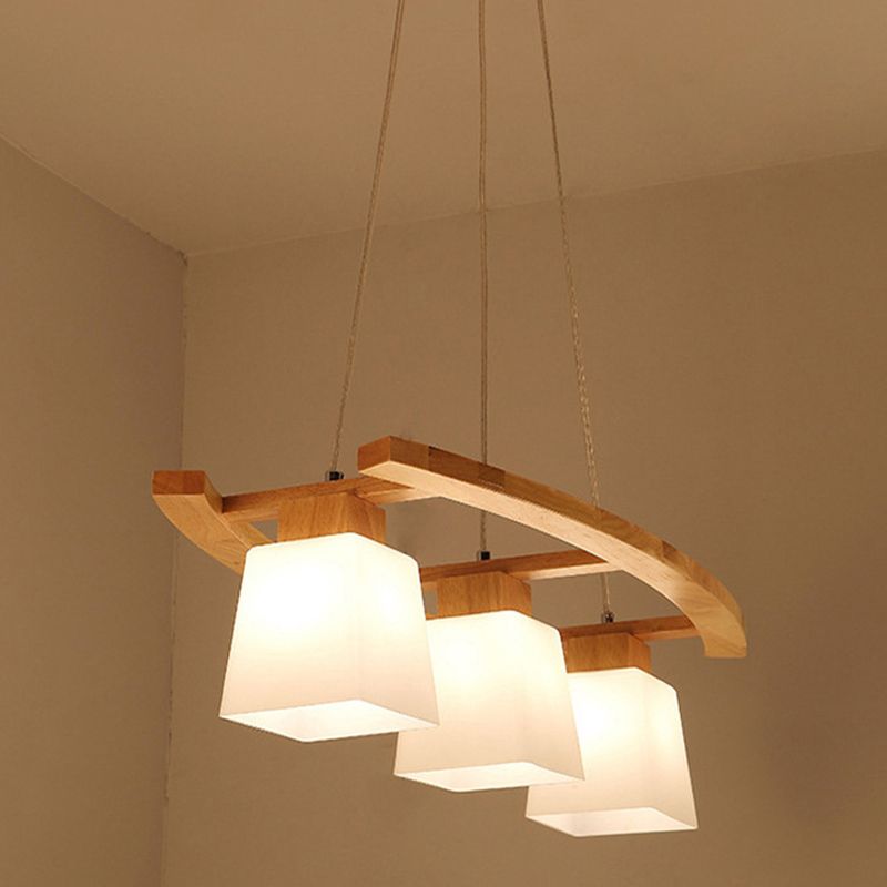 Drei Kopfdecke Kronleuchter nordisch modernes Glas Esszimmer Anhänger Licht