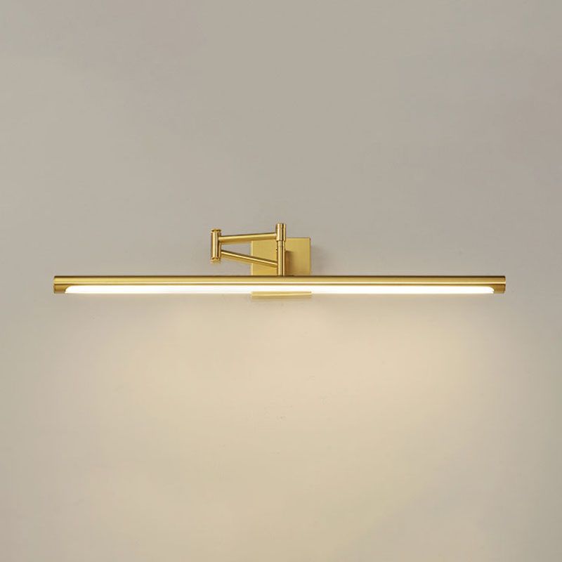 Linear Metal 1-Light Vanity Wall Sconce Contemporary Wall Mounted Lamp for Bathroom