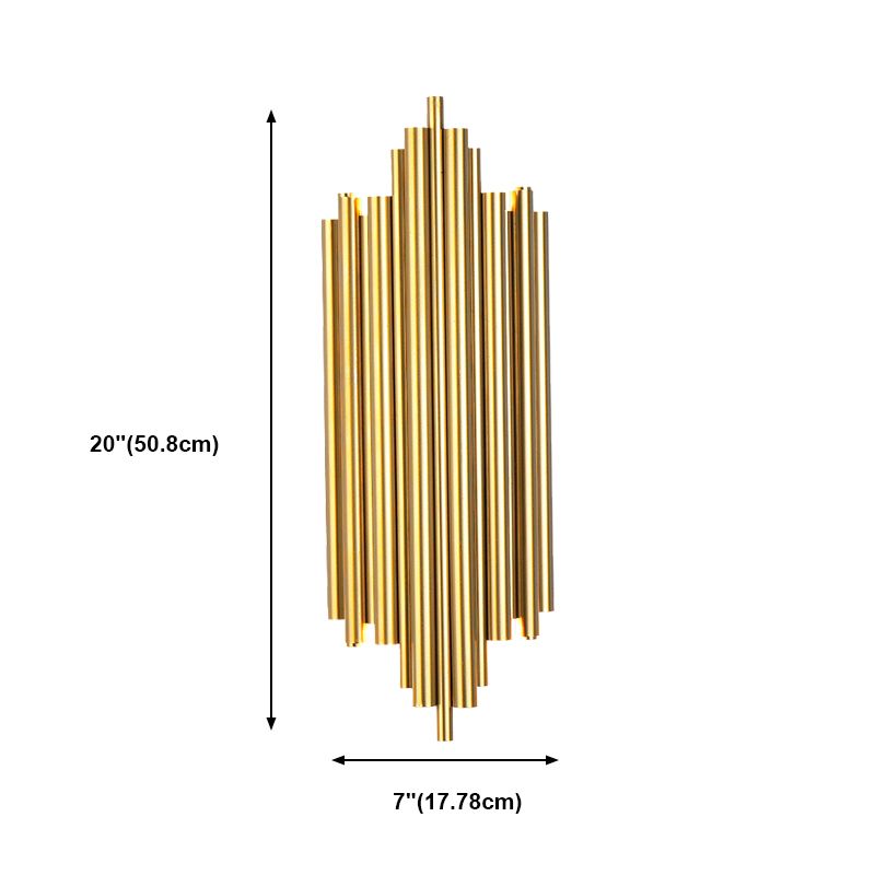 Modern Luxury Geometric Wall Lamp Iron 2-Light Wall Light in Gold