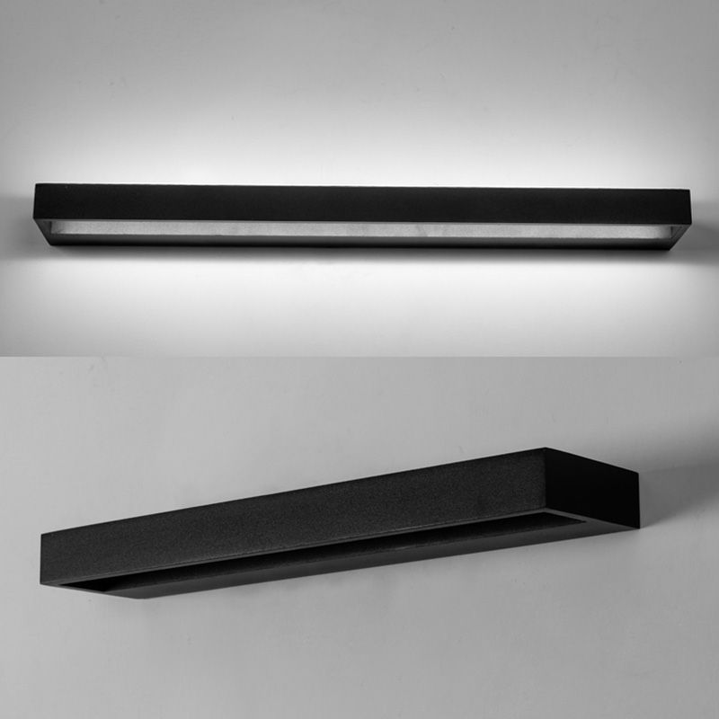 STYLE minimaliste moderne Rectangle mural Vanity Lights Metal Vanity Sconce pour salle de bain