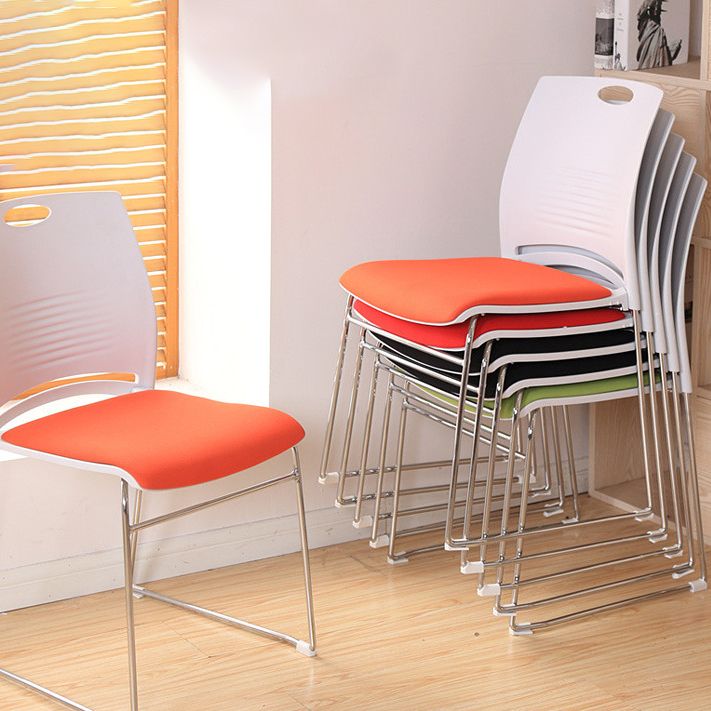 No Wheels Modern Office Chair Armless Upholstered Office Chair