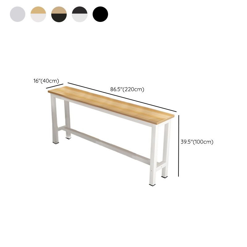 Modern Bar Height Table Metal and Wood Bistro Bar Table for Patio Use