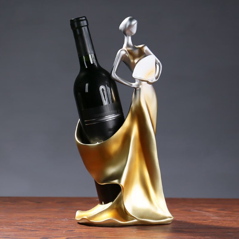 Luxury Resin Bottle Wine Rack Tabletop Wine Bottle Holder for Parlor