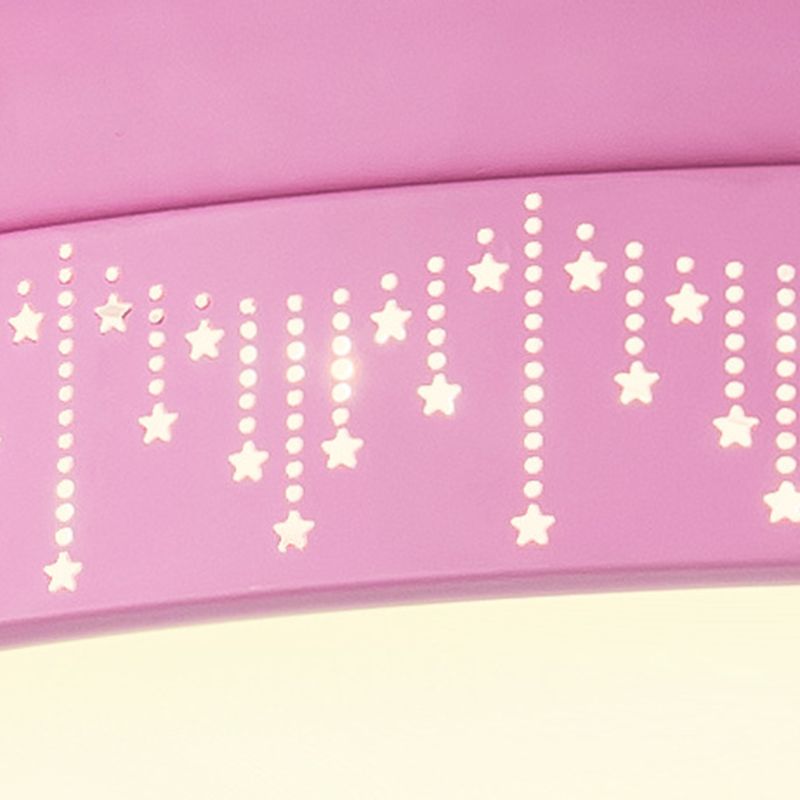 Creatieve cartoon sterrenhemel plafondventilator licht acryl kids slaapkamer semi -flush mount licht