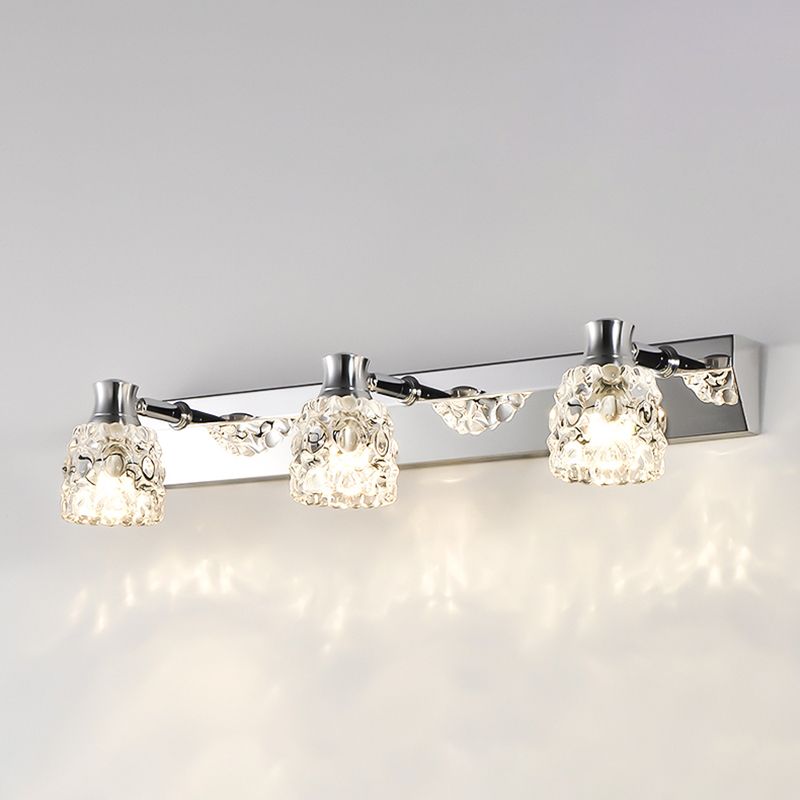 Geometric Vanity Lighting Modern Style Crystal Multi Lights Vanity Sconce Lights