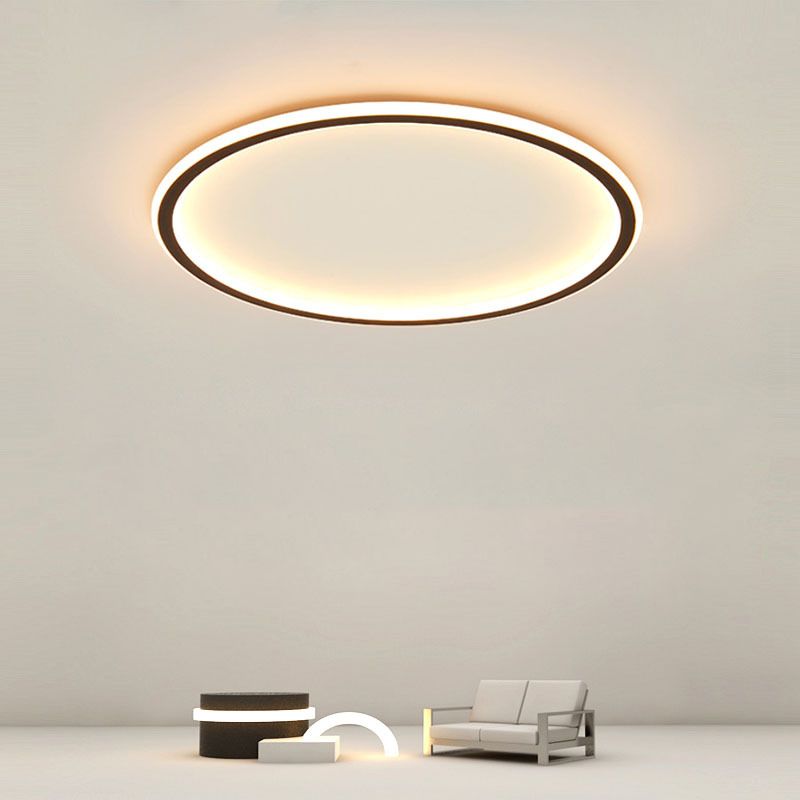 Aluminium Flush Flush Mount Ceiling Lighting Fixture Modern Black Flush Mount Lamp