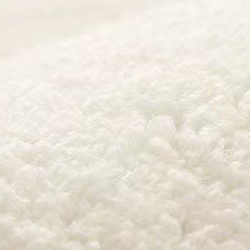 White Tone Rectangle Shape Rug Living Room Carpet Polyester Washable Area Rug