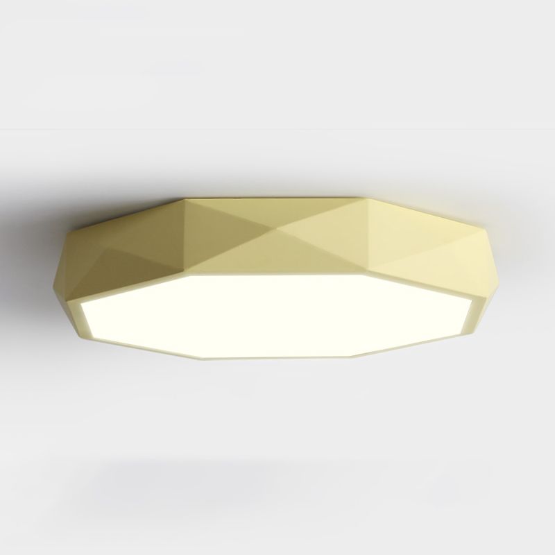 Lámpara de techo LED de macarrón geométrico de hierro con montaje empotrado, moderna y concisa, con pantalla acrílica