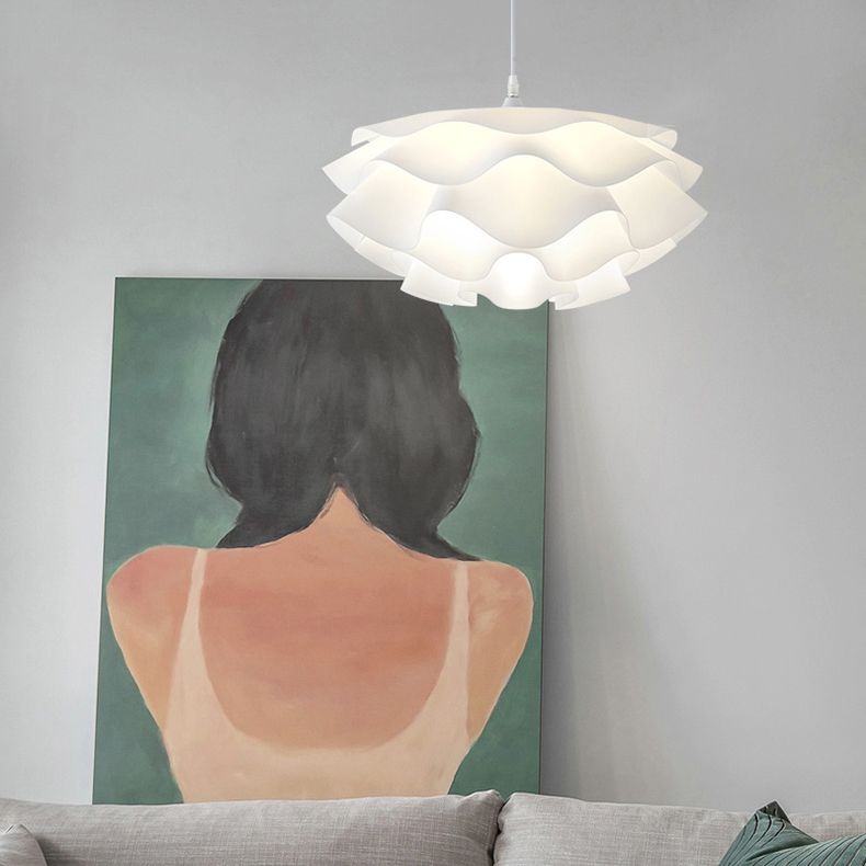 1-Light Pendant Lighting Modern Style Flower Shape Metal Hanging Lights