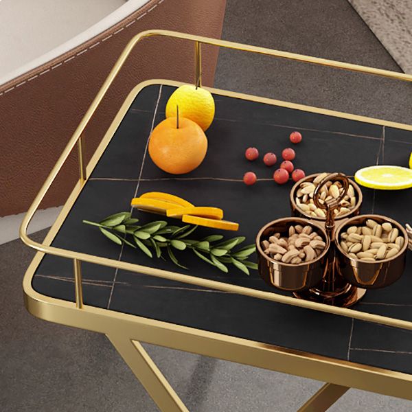 Modern Open Storage Kitchen Trolley Rectangle Dining Room Prep Table