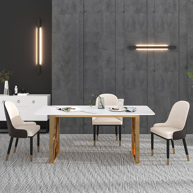 1/2/4/5/7 Pieces Dinette Set Modern Sintered Stone Dining Table Set with Chairs