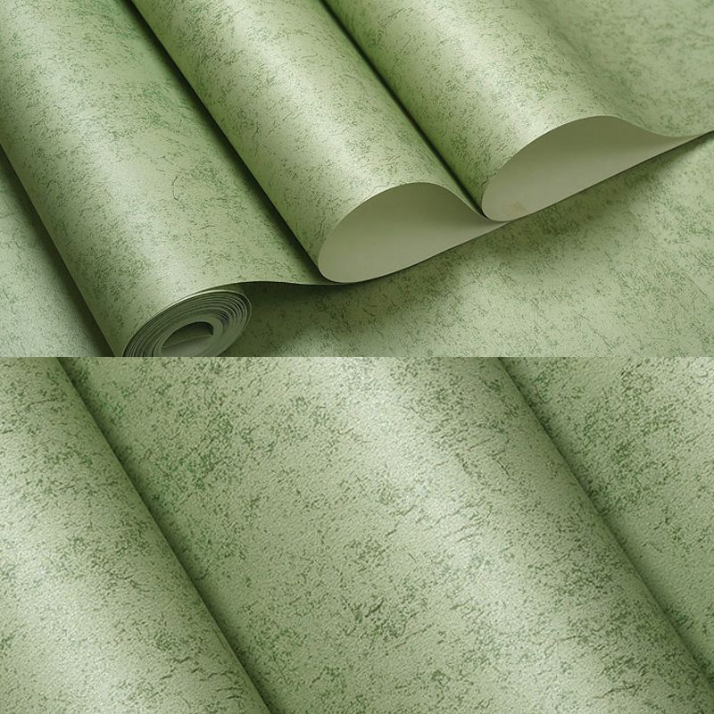 Nostalgic Solid Wallpaper in Lake Green Stain Resistant Wall Art for Dining Room