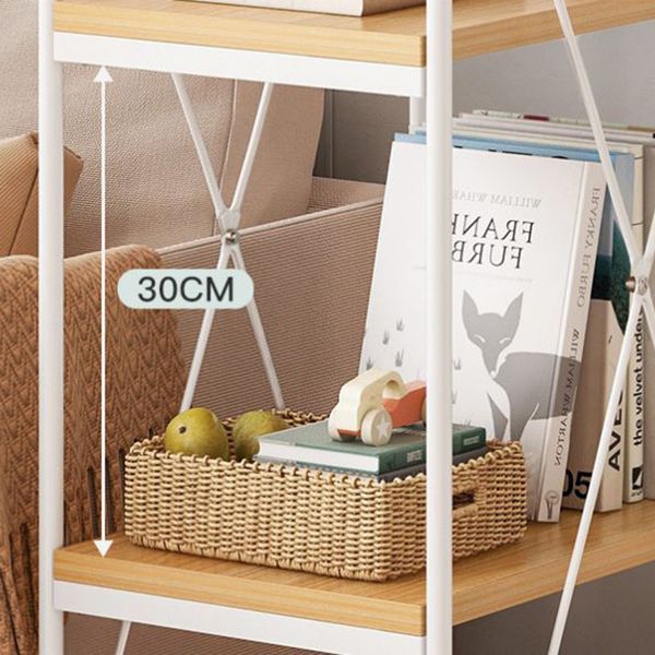Modern Style Bookshelf Open Back Wood Bookcase for Office Use