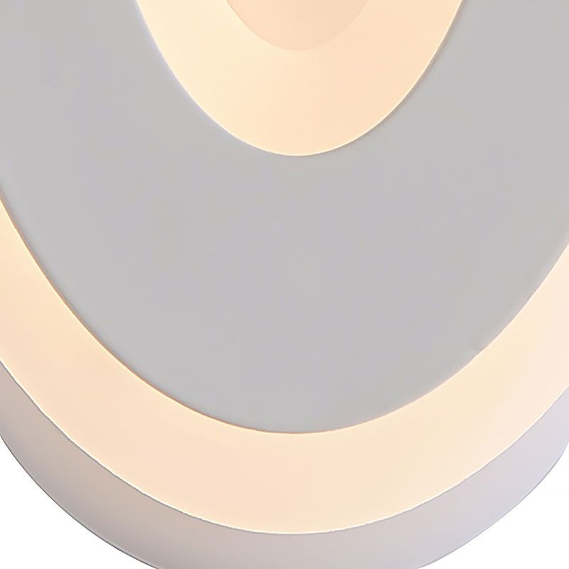 Illuminazione con applique a parete disco moderno a LED acrilico Light Sconce Black/White Sconce in luce calda/bianca