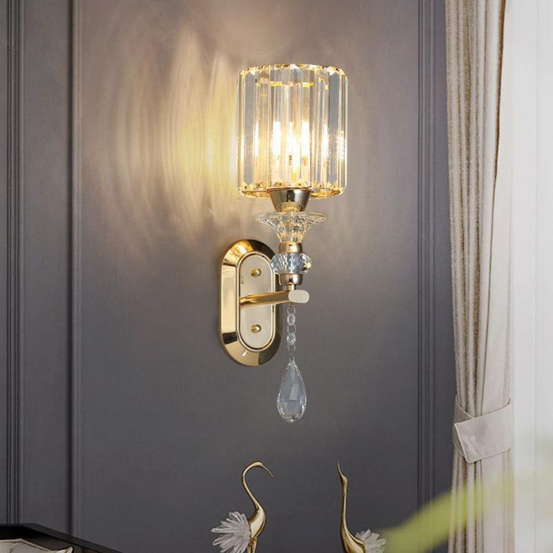 Modern Simple Crystal Vanity Light Geometry Shape Vanity Lamp for Shower Room