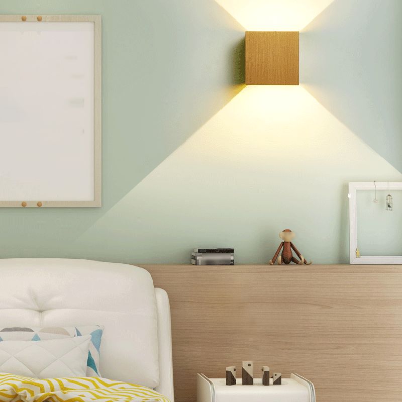 Quadratische Form Metallwand Licht moderner Stil 2 Leichter Wandhalterung Leuchte