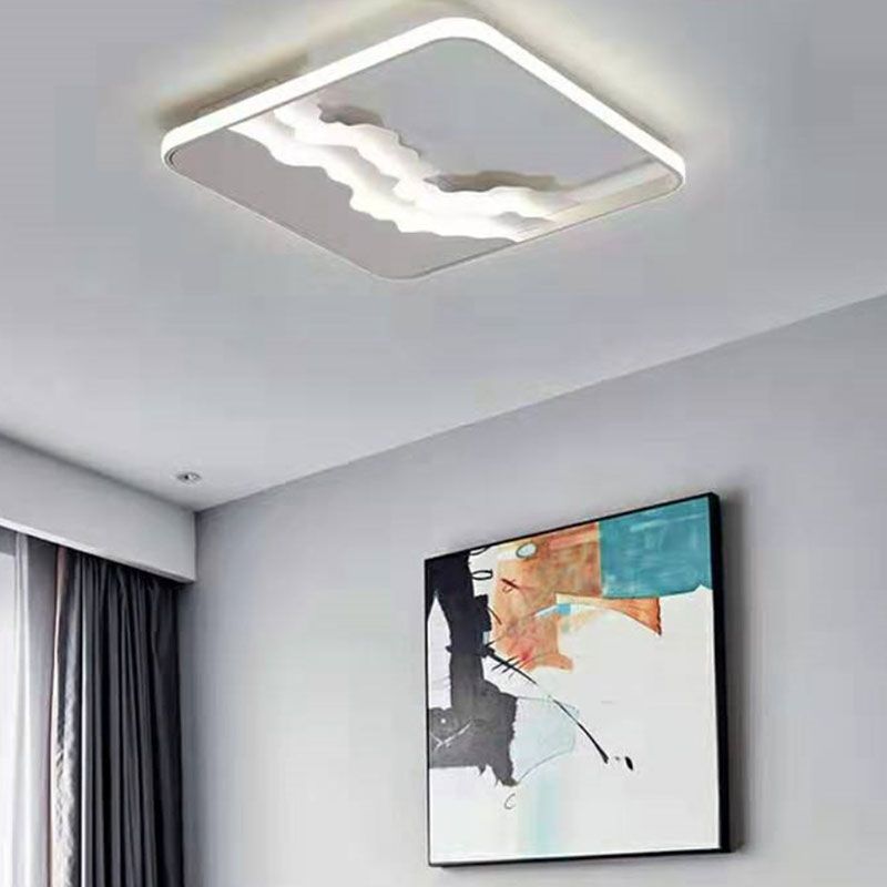 Hedendaagse Berg LED Flush Mount Licht Acryl Woonkamer Plafond Licht Flush Mount