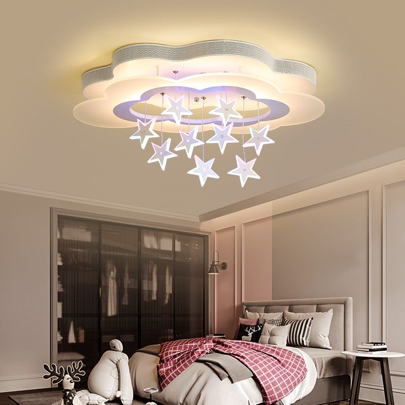 Kinderkamer plafondlamp moderne wolken en sterren warme slaapkamer jongens- en meisjeskamer oogbescherming lampen