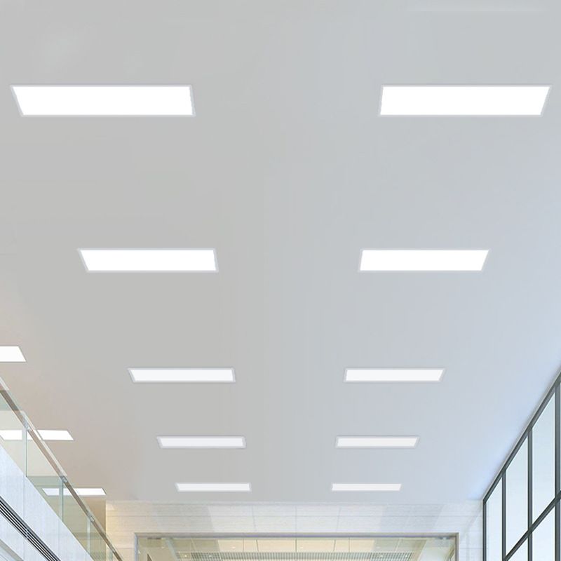 Rectangle Shape LED Ceiling Lamp Modern Iron 1 Light Flush Mount for Office Mall
