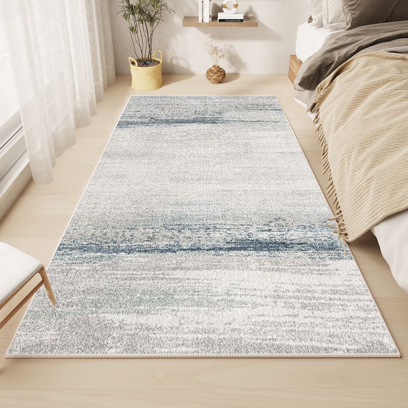 White Rhombus Rug Polyester Casual Rug Washable Rug for Living Room