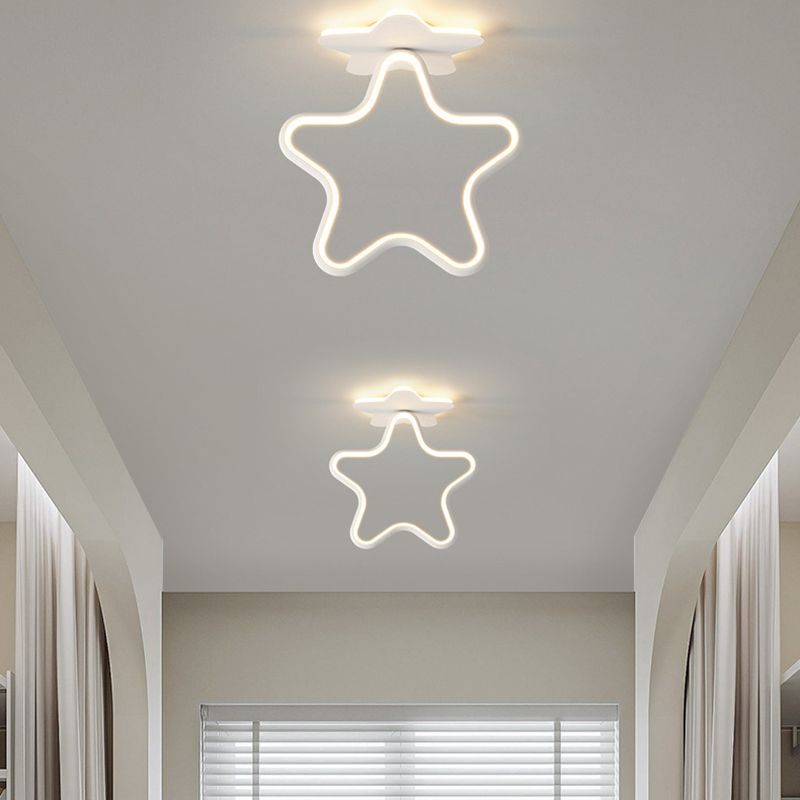 Modernism LED Ceiling Light White Flush Mount Lighting for Dining Room