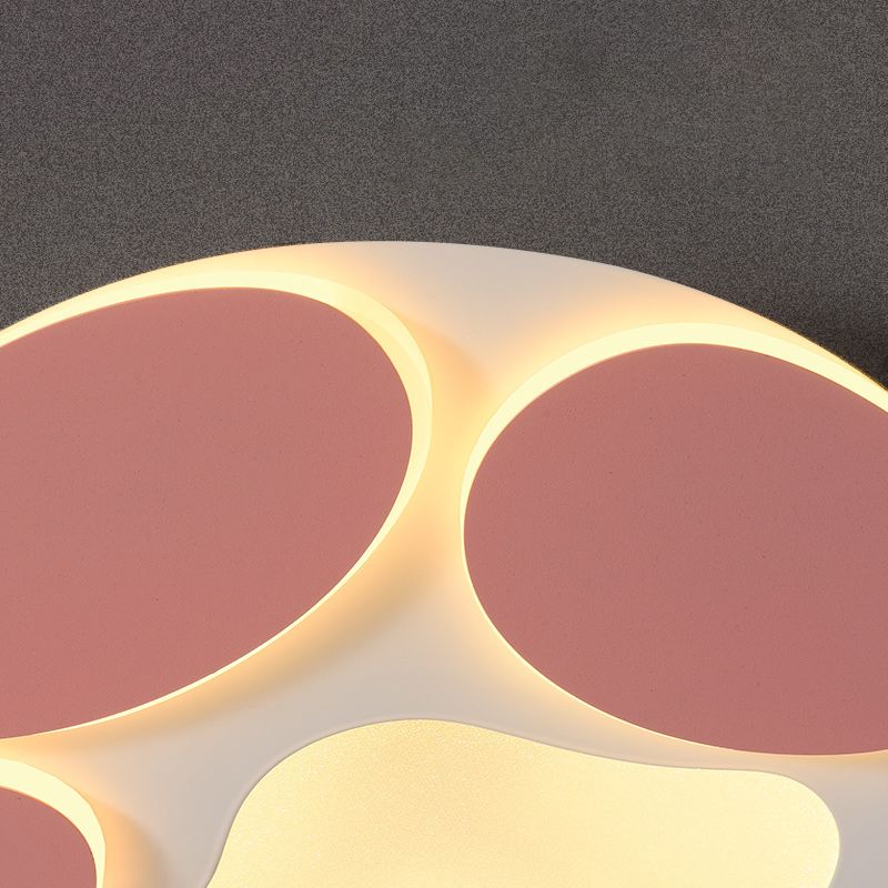 Metal Modern Flush Mount Circular Shape Ceiling Light with Acrylic Shade for Bedroom