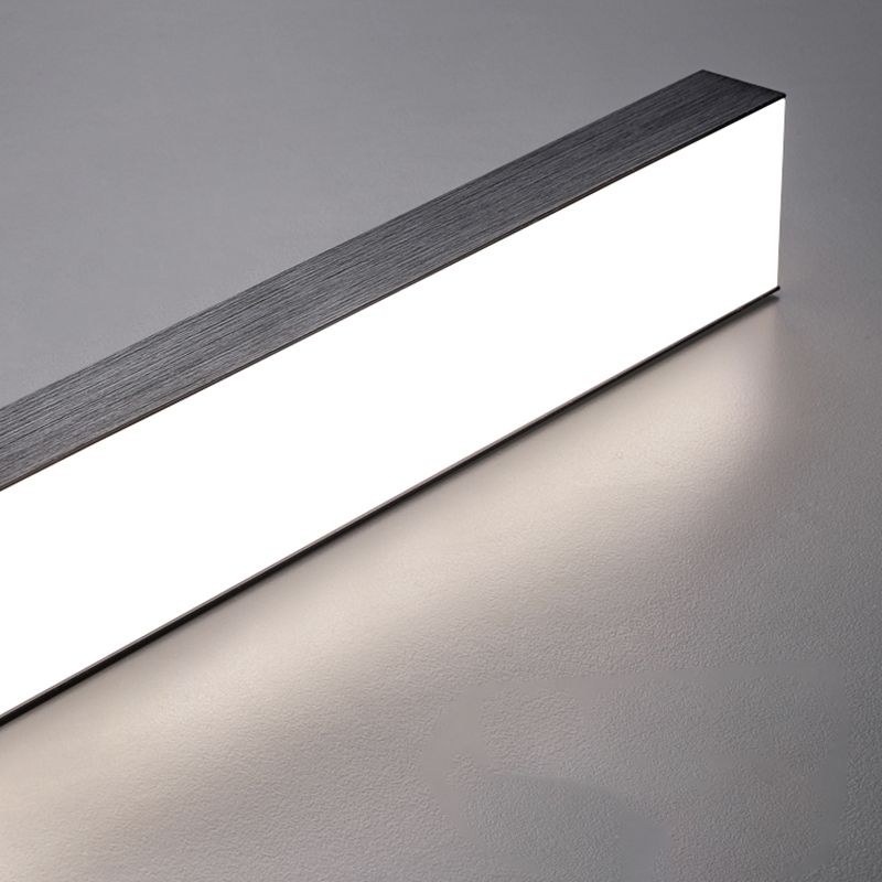 Lumo moderno a sospensione per lampadario lineare dell'isola della cucina Luce sospesa in nero