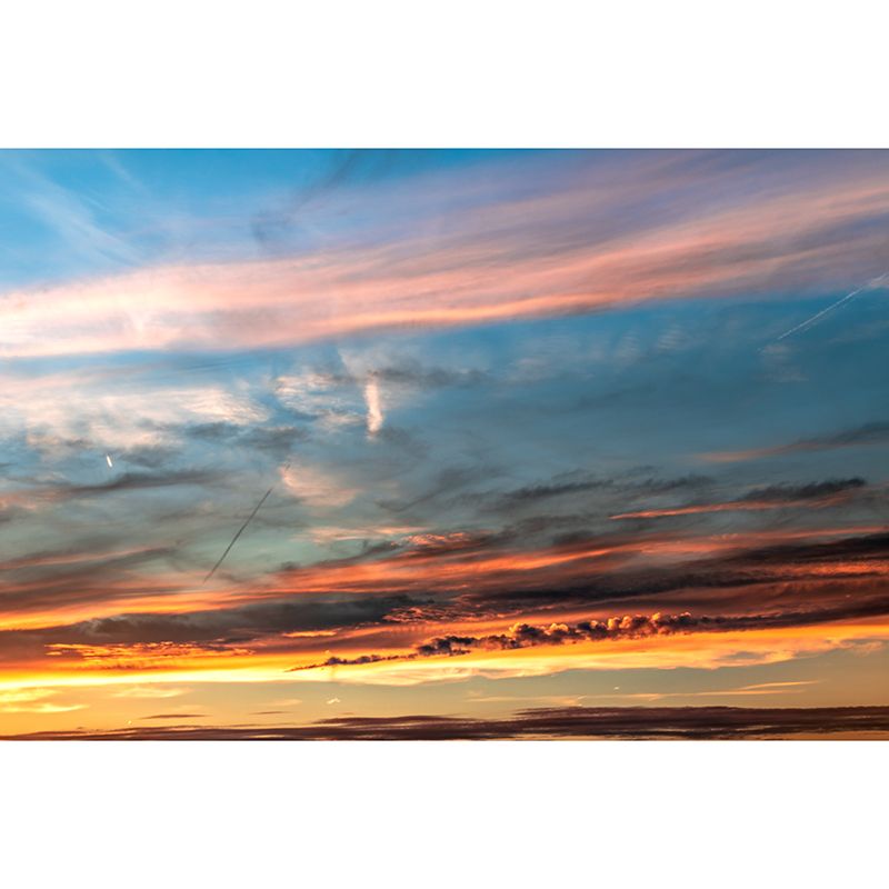 Clear Sky Scenery Mural Contemporary Home Decor for Sitting Room, Waterproofing