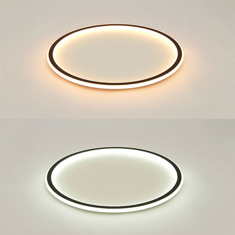 Geometrische Metall-Unterputz-Deckenleuchte, moderne LED-Unterputz-Beleuchtung in Schwarz