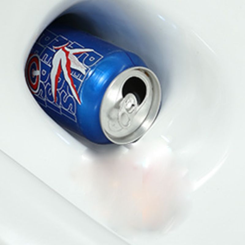 Contemporary 1 Piece Flush Toilet White Floor Mounted Urine Toilet for Washroom