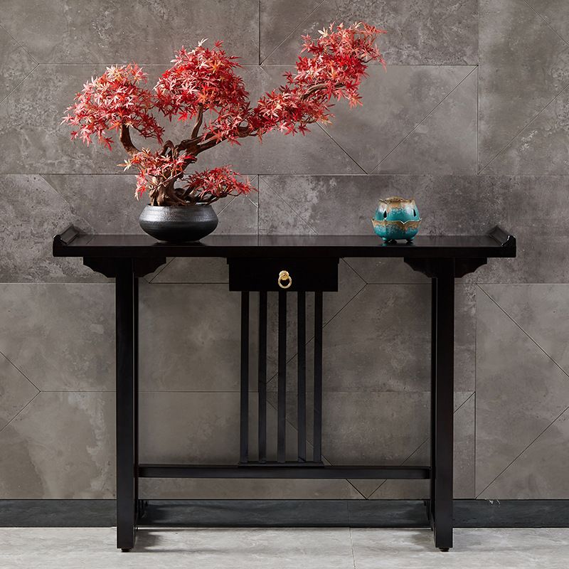 31.5" Tall 1-drawer Console Table Solid Wood Accent Table for Hall