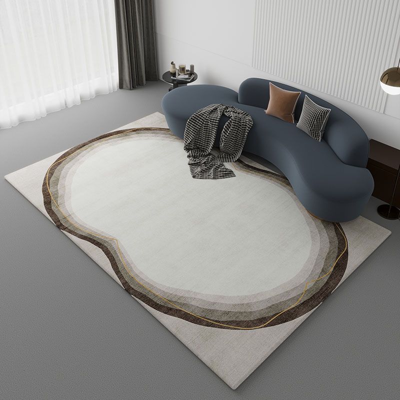 Tapis d'intérieur moderne de couleur Mélange Polyester Encre Bloolage Tapis de support sans glissement pour décoration domestique