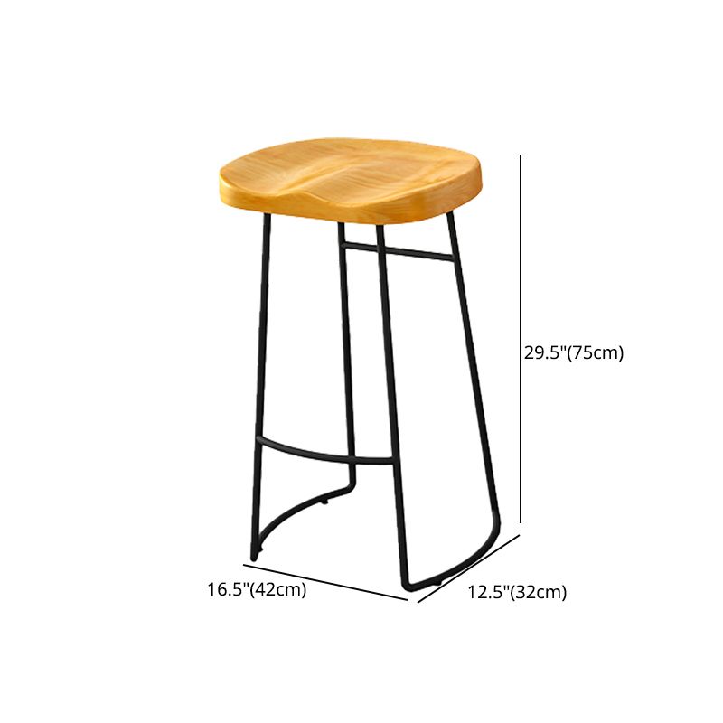 Taburete de bar de estilo moderno con reposapiés, patas de hierro, taburete para restaurante y bar
