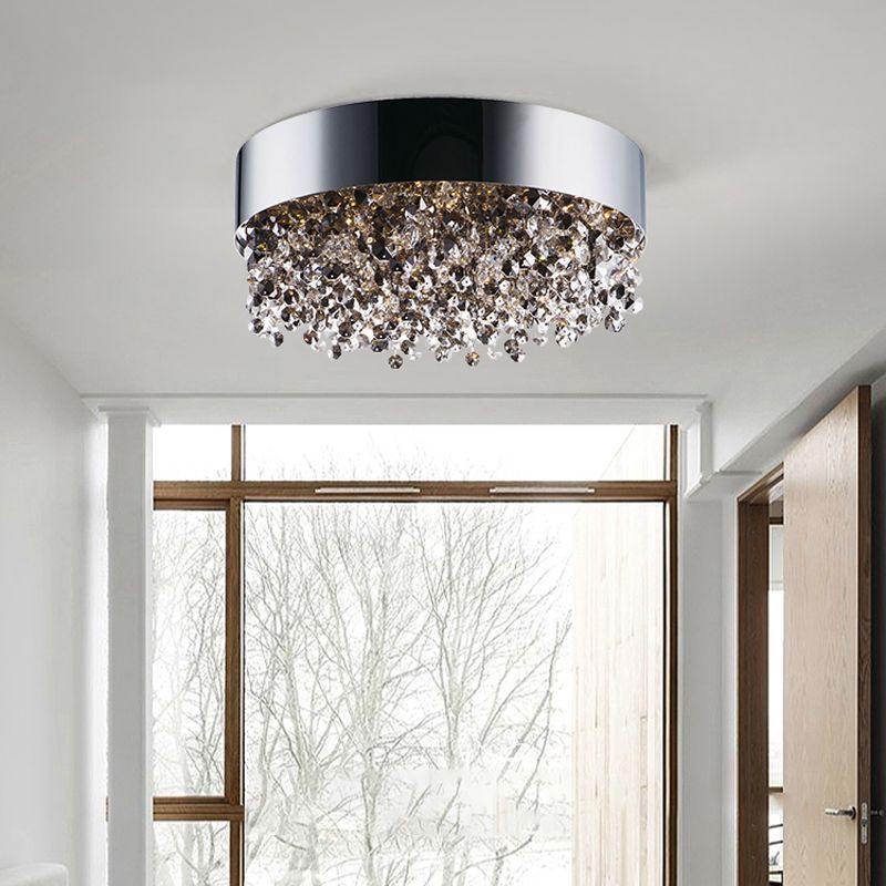 Luces montadas en el techo modernas de iluminación de techo de montaje empotrado de cristal gris