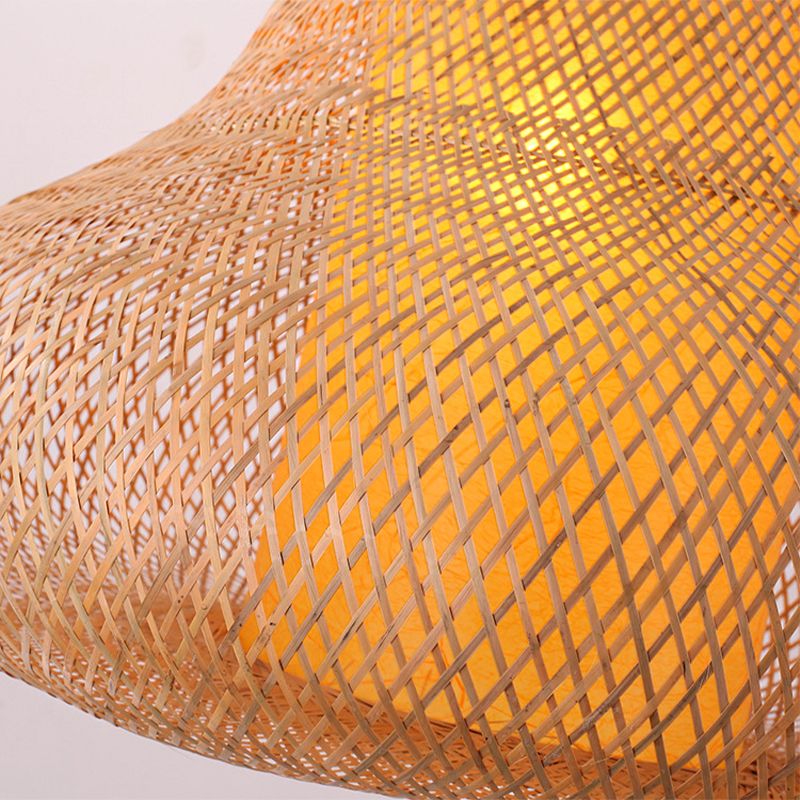 Bamboe kalebas ophanging hanger hedendaags 1 hoofd houten hangend plafondlicht