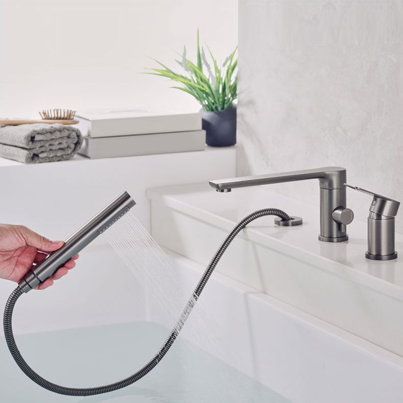 Deck Mounted Copper Roman Tub Faucet Low Arc Roman Freestanding Faucet