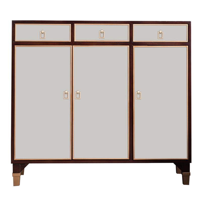 Modern Style Buffet Table Solid Wood Side Board with Cabinets and Drawers