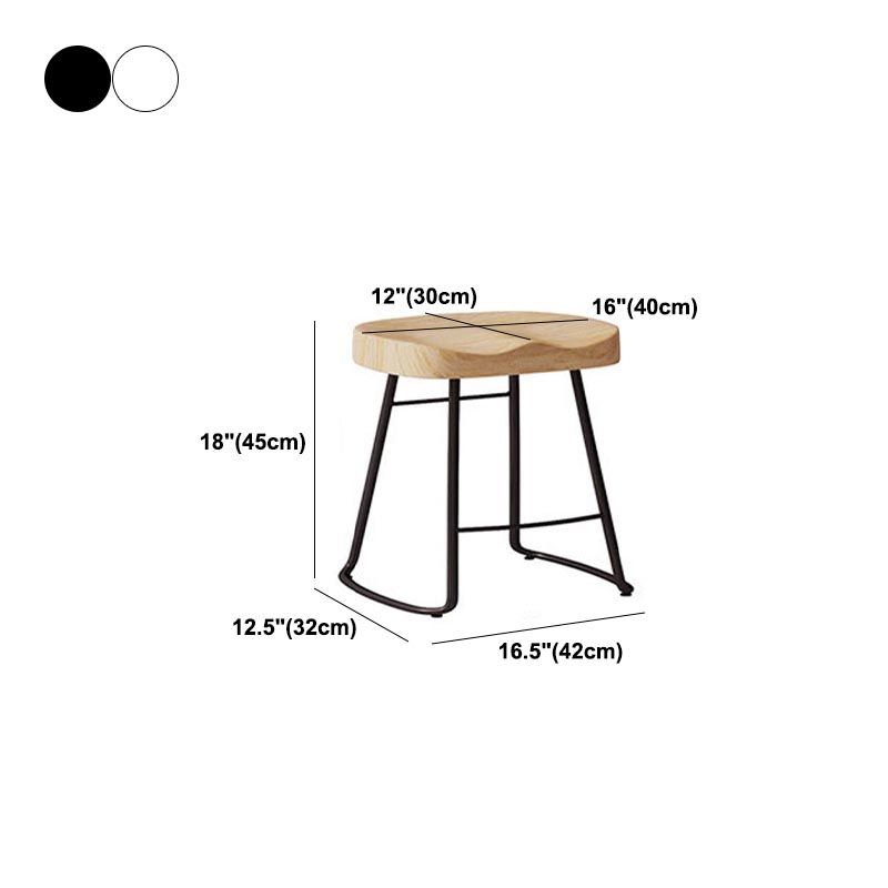 Modern Saddle Seat Bar-stool Solid Wood Counter Bar Stool for Home