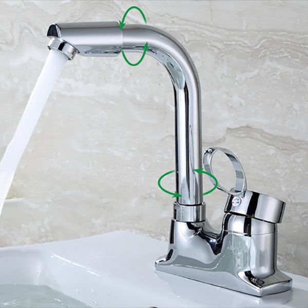 Modern Kitchen Sink Faucet Brass Lever Handles and Supply Lines Bar Prep Kitchen Faucet