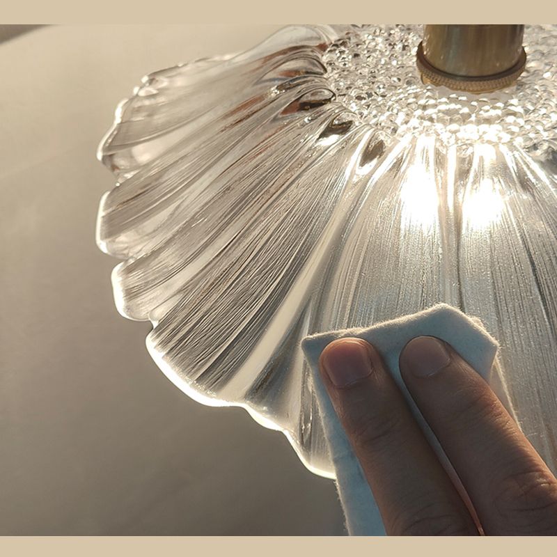 Colonial Prismatic Glass Flush Light Fixtures Blossoms Flush Mount for Hallway